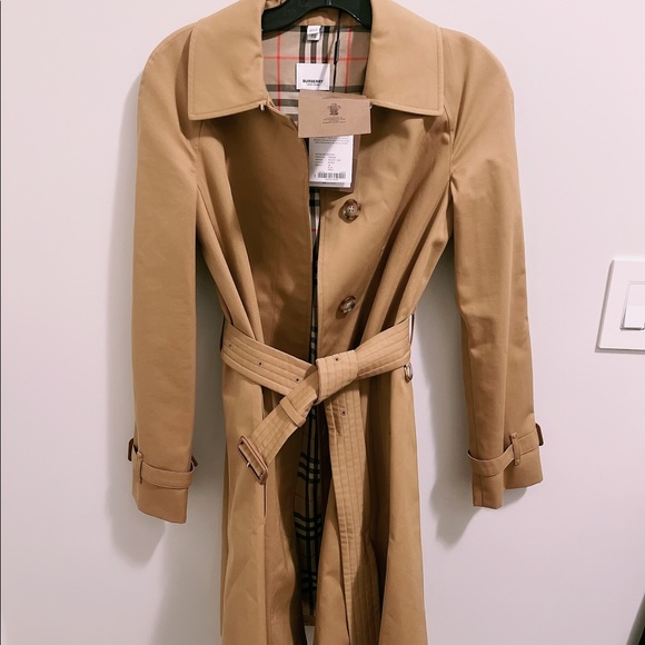 Burberry Jackets & Blazers - burberry coat. Sipson Cotton Gabardine Belted Swing Coat In Nutmeg